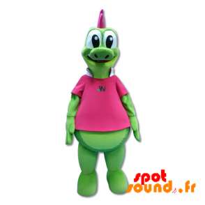 Green Crocodile Mascot, Giant Dinosaur - MASFR034211 - Mascots Crocodile