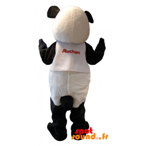 Hvid og sort bamse maskot. Auchan panda maskot - Spotsound