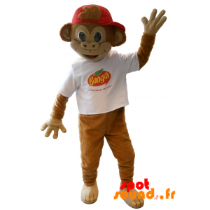 Monkey Mascot, Brown Marmoset Banga - MASFR034216 - mascotte