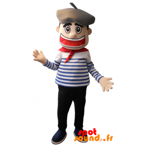 Mascotte de marin, de matelot avec un béret