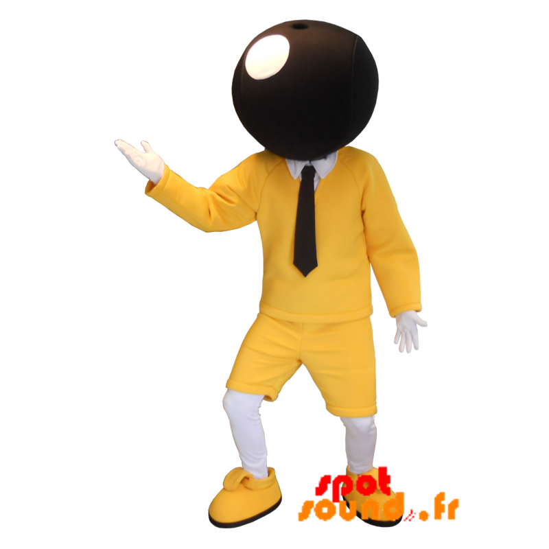 Bic Mascot. Yellow And Black Mascot Of Famous Brand Bic - MASFR034221 - Mascots famous characters