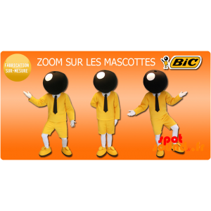 Mascote Bic. Mascote Amarelo E Preto Da Famosa Bic Marca - MASFR034221 - mascotte