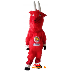 Mascot Aelos, Fippskjegg Rød, Lodden Med Store Horn - MASFR034222 - mascotte