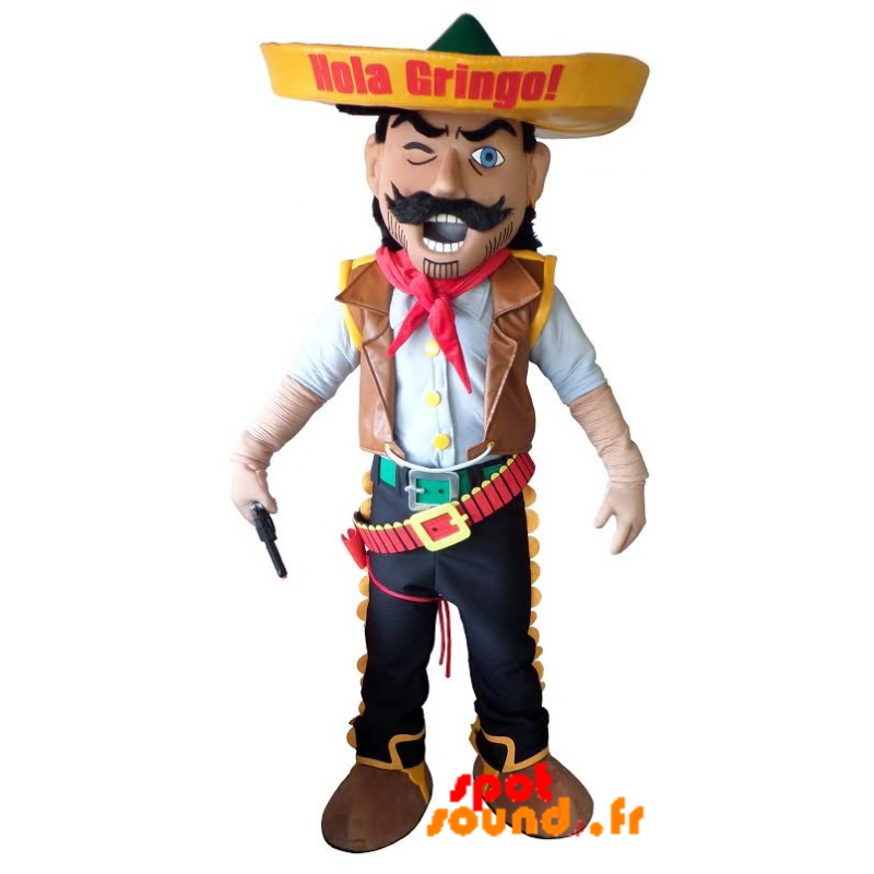 Cowboy Mascot. Sheriff Mascot, Mexican - MASFR034254 - Human mascots
