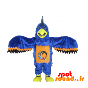 Mascotte d'aigle bleu, de vautour. Mascotte de supporter - MASFR034262 - Mascotte d'oiseaux