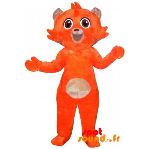 Orange And Beige Cat Mascot, Sweet And Cute - MASFR034266 - Cat mascots