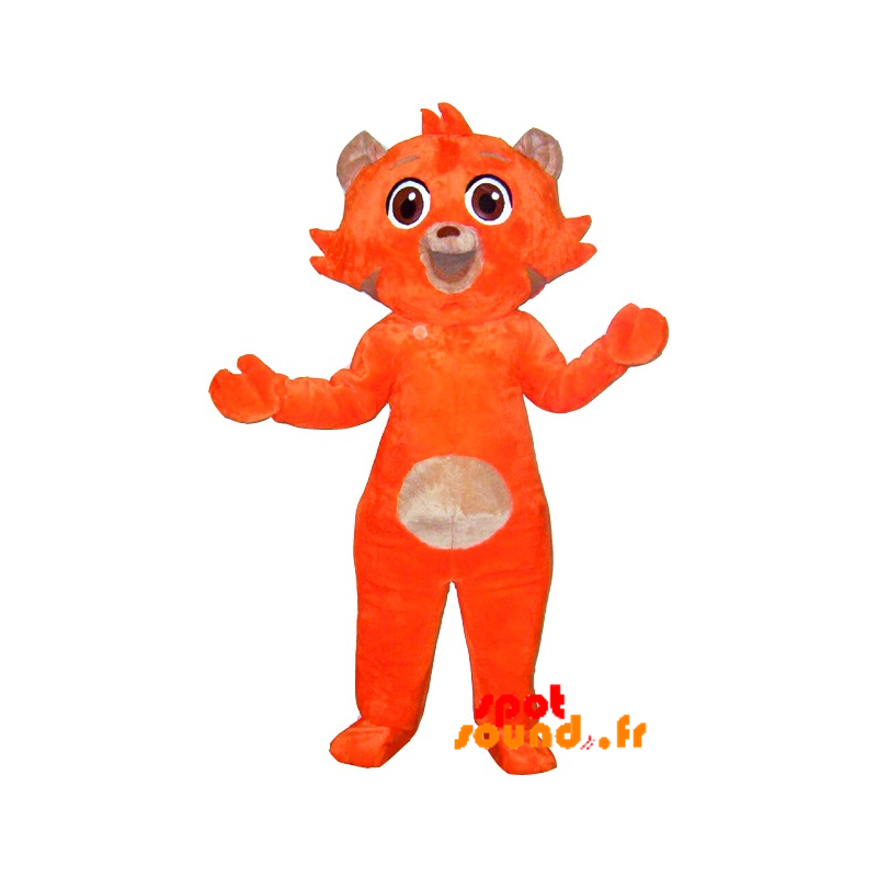 Orange And Beige Cat Mascot, Sweet And Cute - MASFR034266 - Cat mascots
