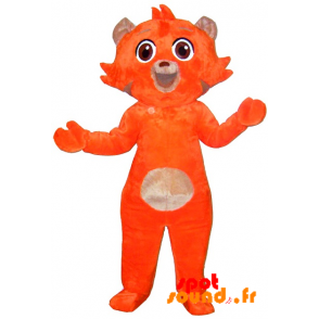 Orange And Beige Cat Mascot, Sweet And Cute - MASFR034266 - Cat mascots