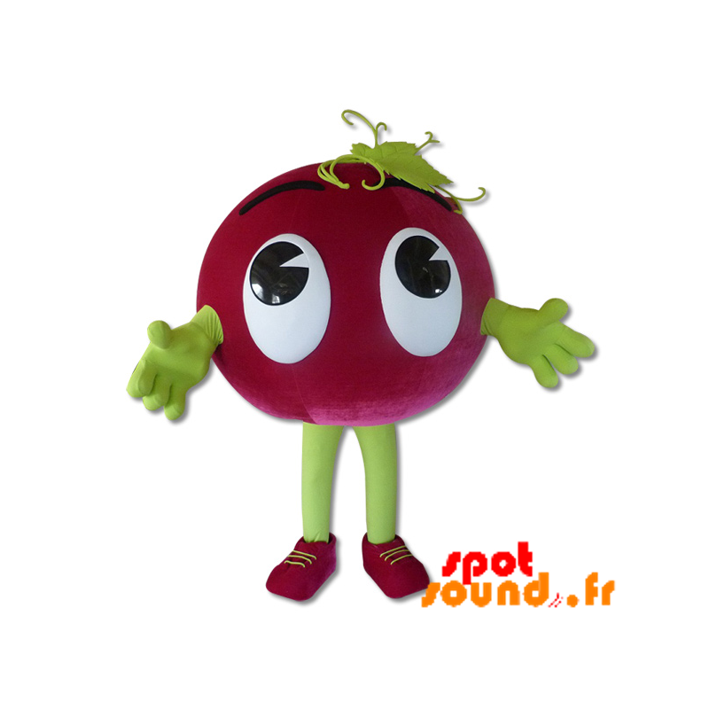 Mascotte de fruit rouge, de grain de raisin - MASFR034273 - Mascotte de fruits