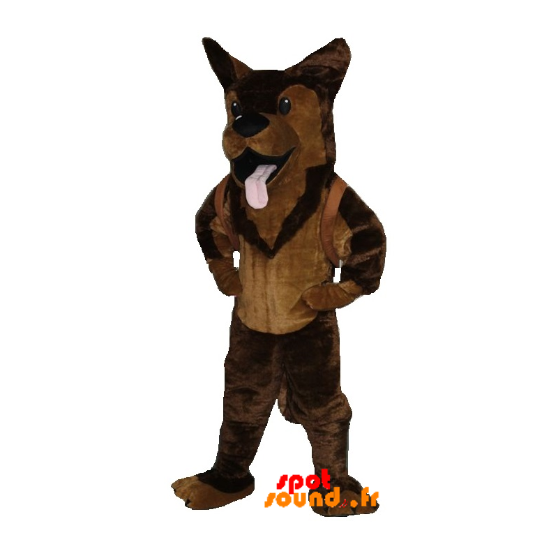 Mascotte de Berger allemand, de Malinois marron