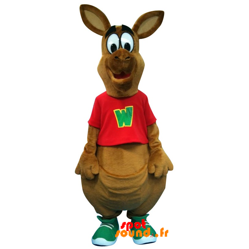 Brown Kangaroo Mascot, Giant. Mascot Australia - MASFR034284 - Kangaroo mascots