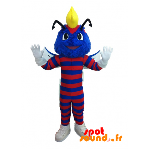 Insect Mascot, Blue And Red Caterpillar - MASFR034292 - Mascots insect