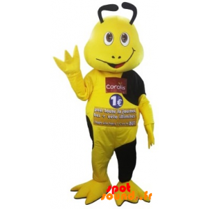 Mascotte d'insecte jaune et noir Coralis. Mascotte Coralis - MASFR034326 - Mascottes Insecte