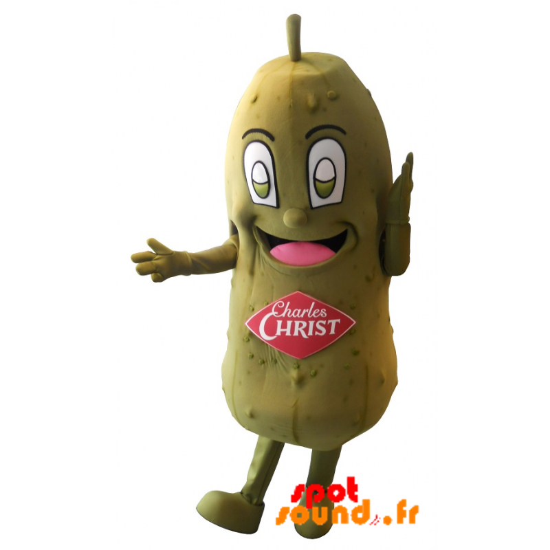 Jätte grön betmaskot. Charles Christ - Grönsaksmaskot - MASFR034334 - SpotSound.fr