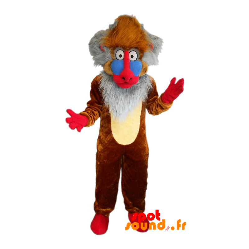 Mascot Rafiki Famoso Desenho Animado Macaco The Drawing Rei Leão em  Mascotes leão Mudança de cor Sem mudança Cortar L (180-190 Cm) Esboço antes  da fabricação (2D) Não Com as roupas? (se