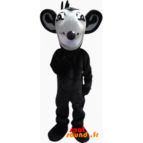 Mascot Gray And Black Rat With Big Ears - MASFR034345 - Mouse mascot