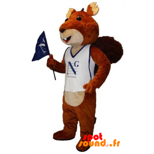 Mascot Of Brown And Beige Squirrel. Giant Squirrel - MASFR034374 - Mascots squirrel