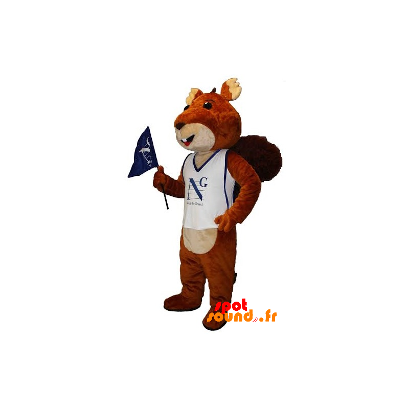 Mascot Of Brown And Beige Squirrel. Giant Squirrel - MASFR034374 - Mascots squirrel