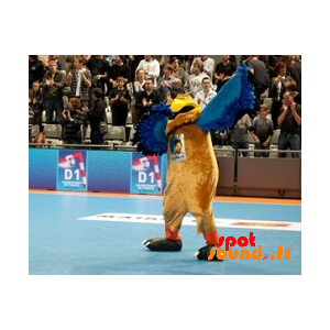 Mascot Marrom E Águia Azul. Mascot Abutre - MASFR034372 - mascotte
