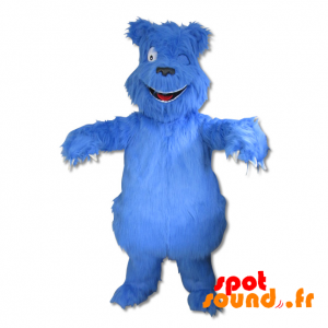 Mascotte de monstre, de chien, de yéti bleu et poilu - MASFR034382 - Mascottes de chien