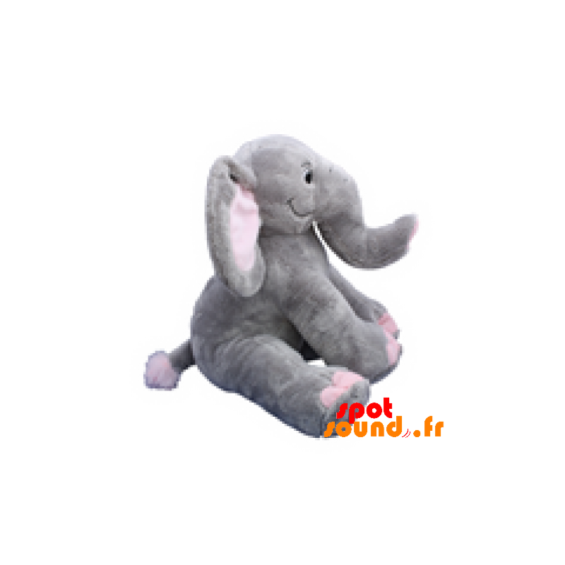 peluche elephant gris