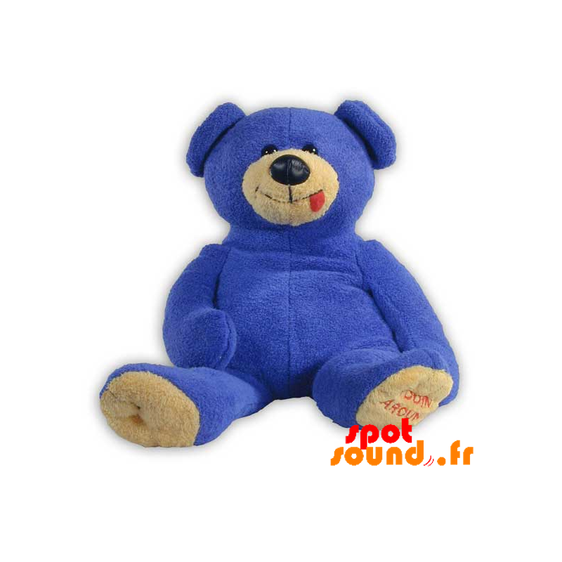 peluche ours bleu