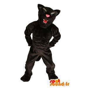 Black Panther maskot. Panther Suit - MASFR007536 - Tiger Maskoter