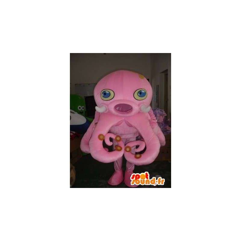 Pink Octopus Mascot - Costume octopus - Seabed - MASFR00436 - Mascots of the ocean