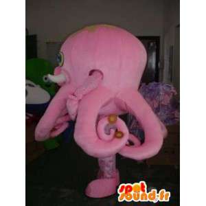 Mascot Vaaleanpunainen Octopus - mustekala puku - Merenpohjan - MASFR00436 - Maskotteja meressä