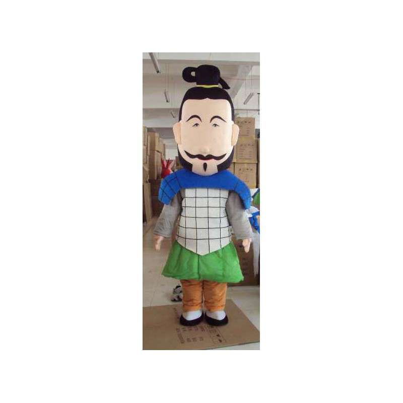 Man Mascot Samurai - Schuim en maten - MASFR00448 - man Mascottes