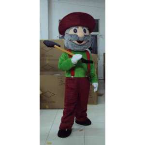 Człowiek Mascot Mine - z łopatą i kapelusz akcesoriów - MASFR00449 - Mężczyzna Maskotki