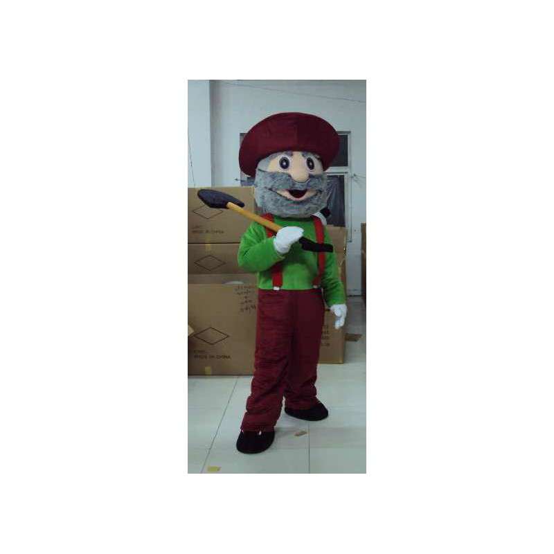 Man Mascot Mine - Med spade og hat tilbehør - MASFR00449 - Man Maskoter