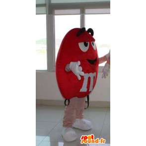Mascot Rode M & M's - de mascotte van het beroemde snoep mm polyfoam's - MASFR00475 - Celebrities Mascottes