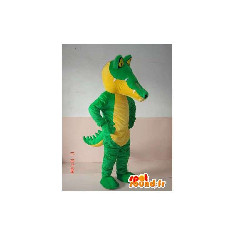 Classic Mascot verde coccodrillo - Costume sostenitore atletico - MASFR00300 - Mascotte di coccodrilli
