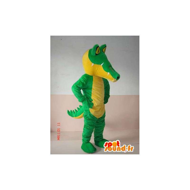 Mascotte crocodile vert classique - Costume sportif de supporter - MASFR00300 - Mascotte de crocodiles