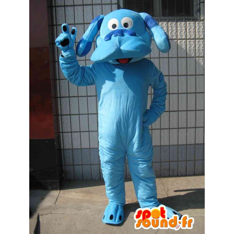 Mascotte chien bleu classique - Peluche animale pour soirée - MASFR00283 - Mascottes de chien