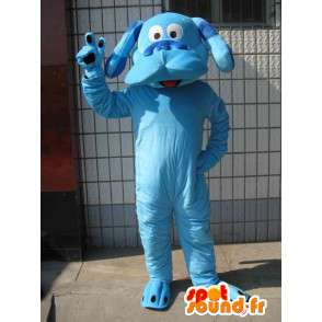Classic blue dog mascot - Plush animal for evening - MASFR00283 - Dog mascots