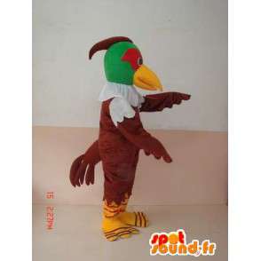 Grøn og brun ørnemaskot - Raptor-kostume - Fugl - Spotsound