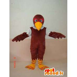 Green and brown eagle mascot - Costume Raptor - Bird - MASFR00227 - Mascot of birds