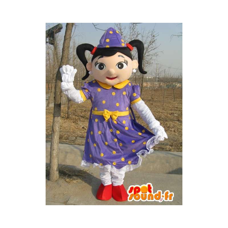 Mascot roxo princesa bruxa - Terno para eventos - MASFR00185 - fadas Mascotes