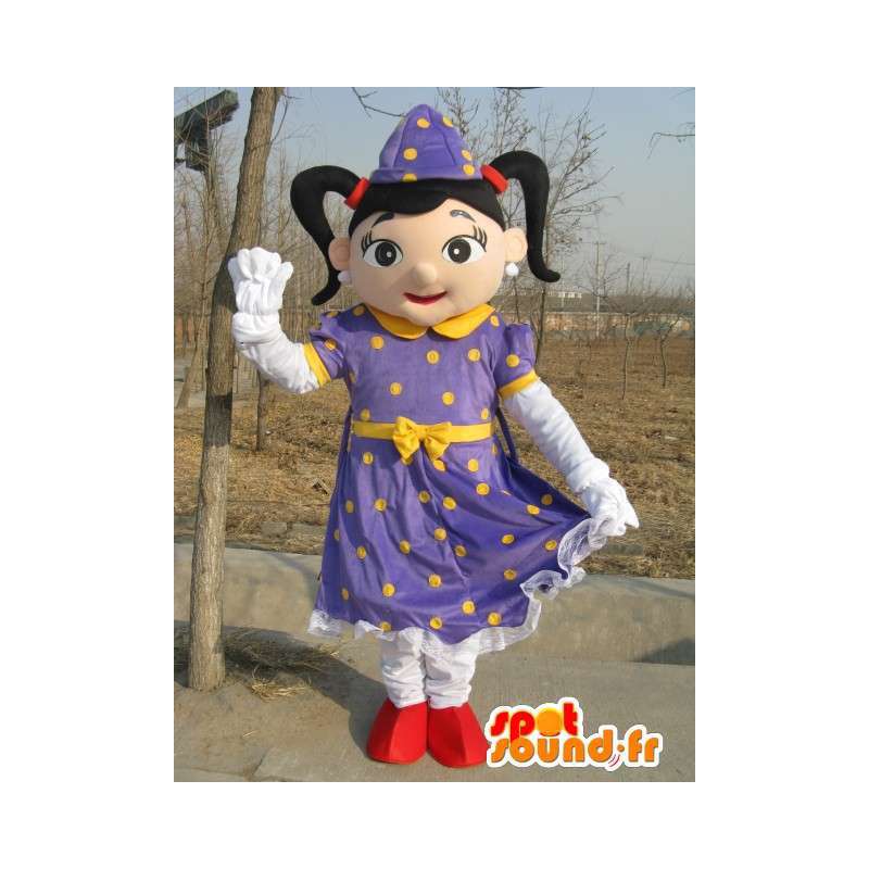 Prinzessin lila Maskottchen Zauberer - Kostüm für Veranstaltungen - MASFR00185 - Maskottchen-Fee