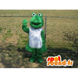 Grüner Frosch-Maskottchen Classic - Die kranken Frösche - MASFR00287 - Maskottchen-Frosch