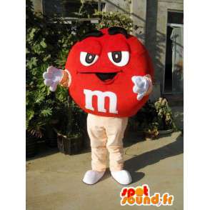 Mascot Red M & M's - The famous candy mm polyfoam's Mascot - MASFR00475 - Mascots famous characters
