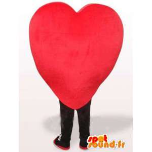 Röd hjärta maskot - Olika storlekar och snabb leverans -