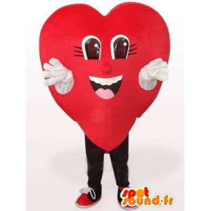 Maskot červené srdce - různých velikostí a rychlou dodávku - MASFR00140 - Neutajované Maskoti
