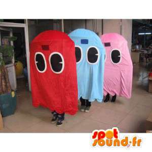 Pacman-Geist-Maskottchen - 3 Pack Promotion - Schneller Versand - MASFR00169 - Maskottchen berühmte Persönlichkeiten