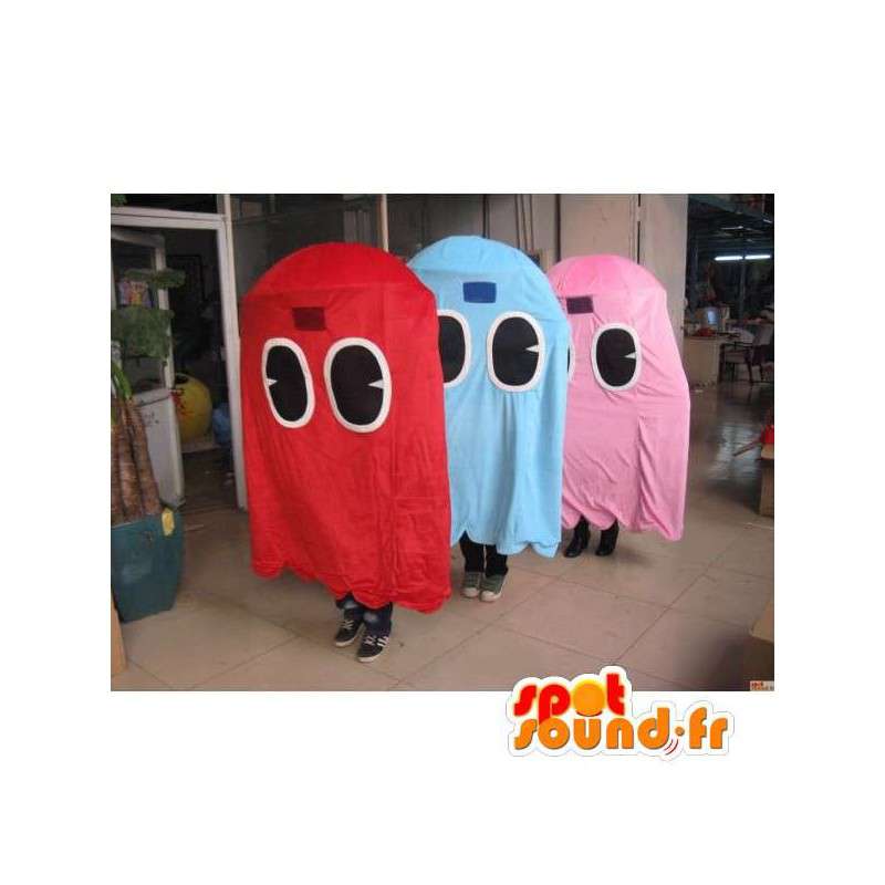 Pacman-Geist-Maskottchen - 3 Pack Promotion - Schneller Versand - MASFR00169 - Maskottchen berühmte Persönlichkeiten