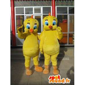Titi mascot - Canary Yellow Pack 2 - famous person - MASFR00181 - Mascots Tweety and Sylvester
