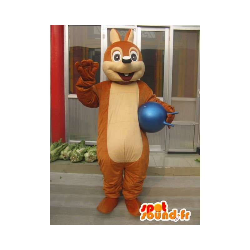 Mascot esquilo marrom clássico - transporte rápido - MASFR00200 - mascotes Squirrel