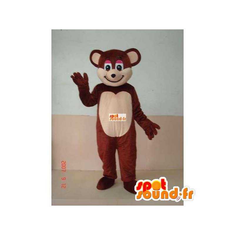 Mascotte liten brun bamse - bear suit underholdning - MASFR00235 - bjørn Mascot